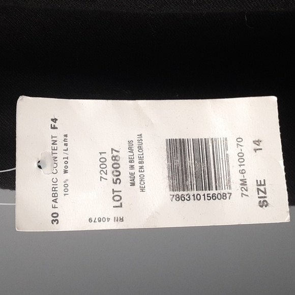 Harve Benard Button Front Wool Wide Leg Trouser Pants - Picture 8 of 10